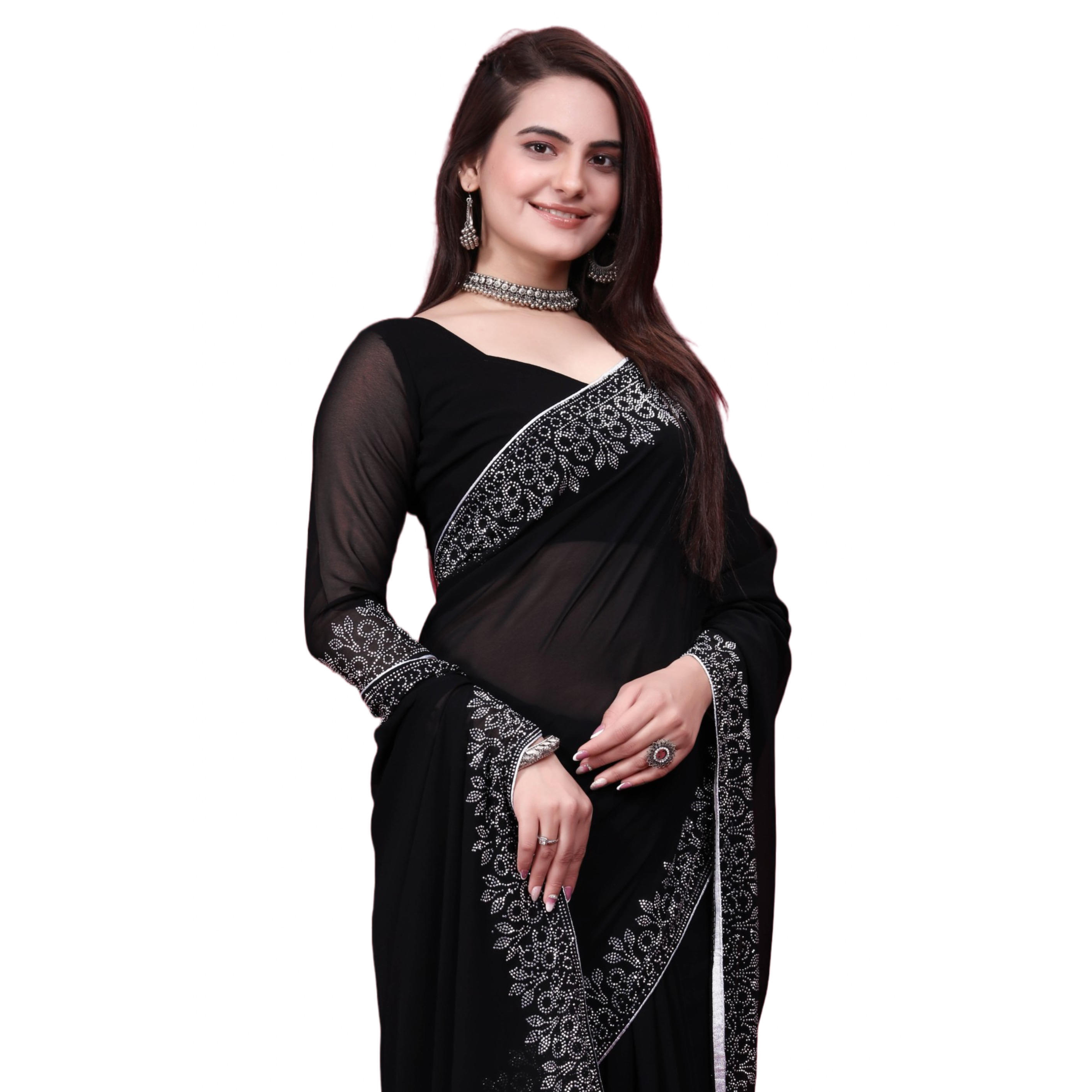 Embellished Bollywood Georgette Saree For Women