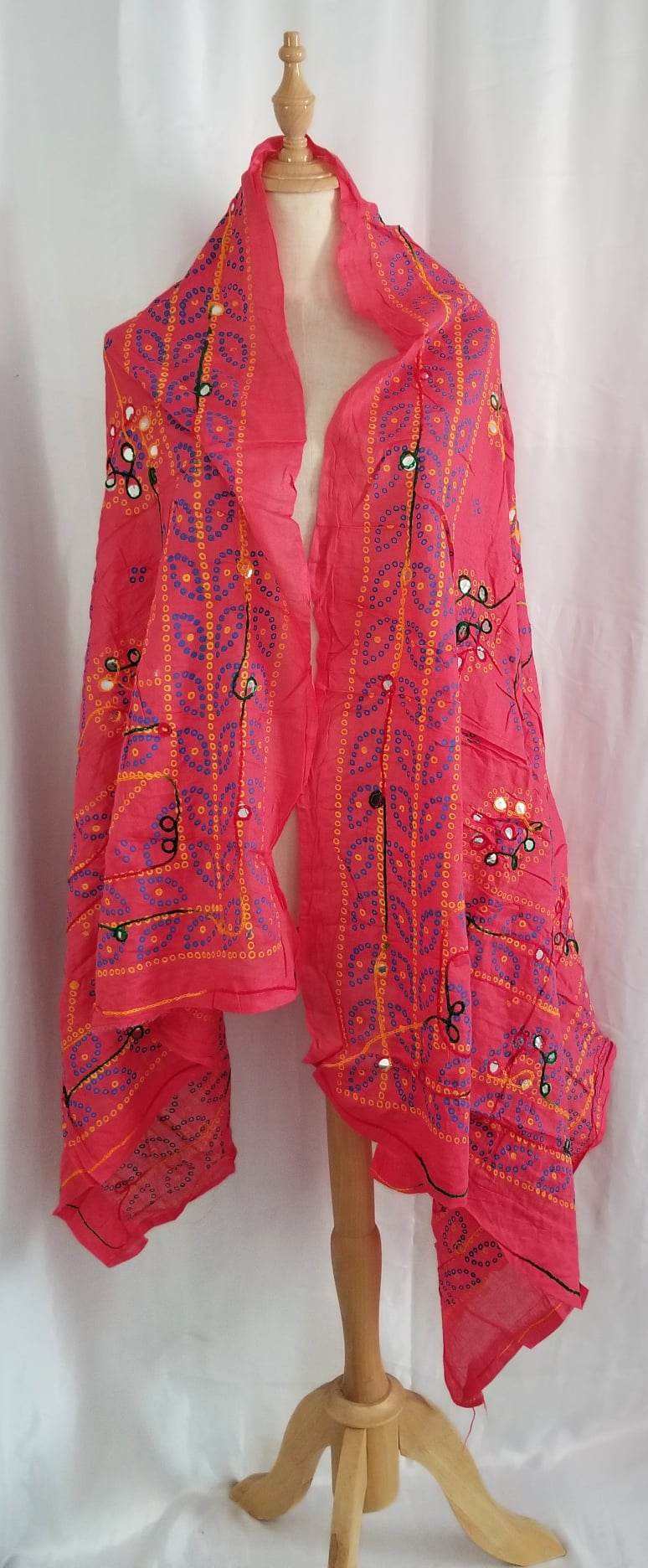 Dupatta for Women for Kurthi Or Kurtha Women's Pakistani Style Dupatta in Cotton Silk Material in Black Color