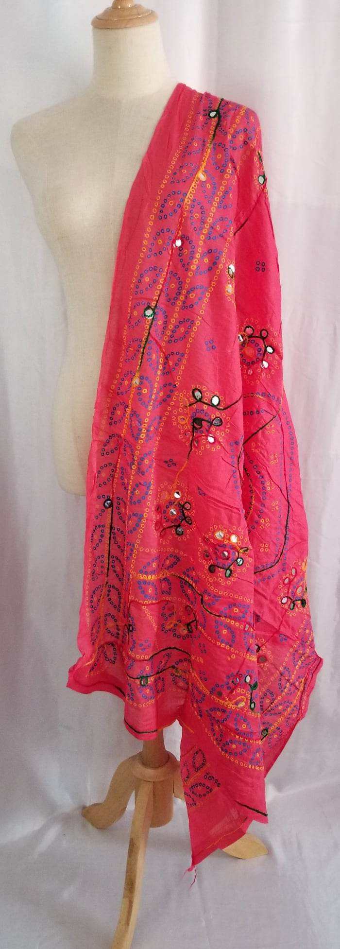 Dupatta for Women for Kurthi Or Kurtha Women's Pakistani Style Dupatta in Cotton Silk Material in Black Color